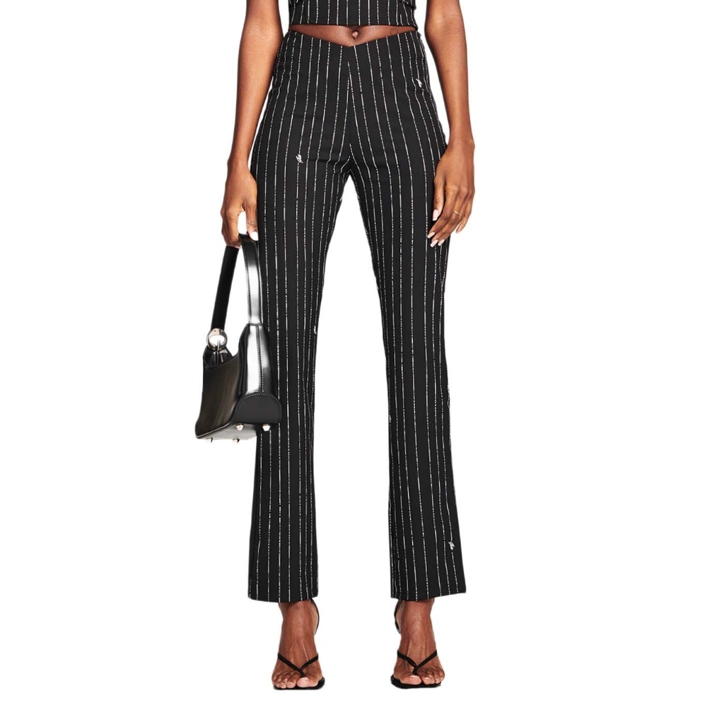 I.AM.GIA Black Pinstripe Pants S